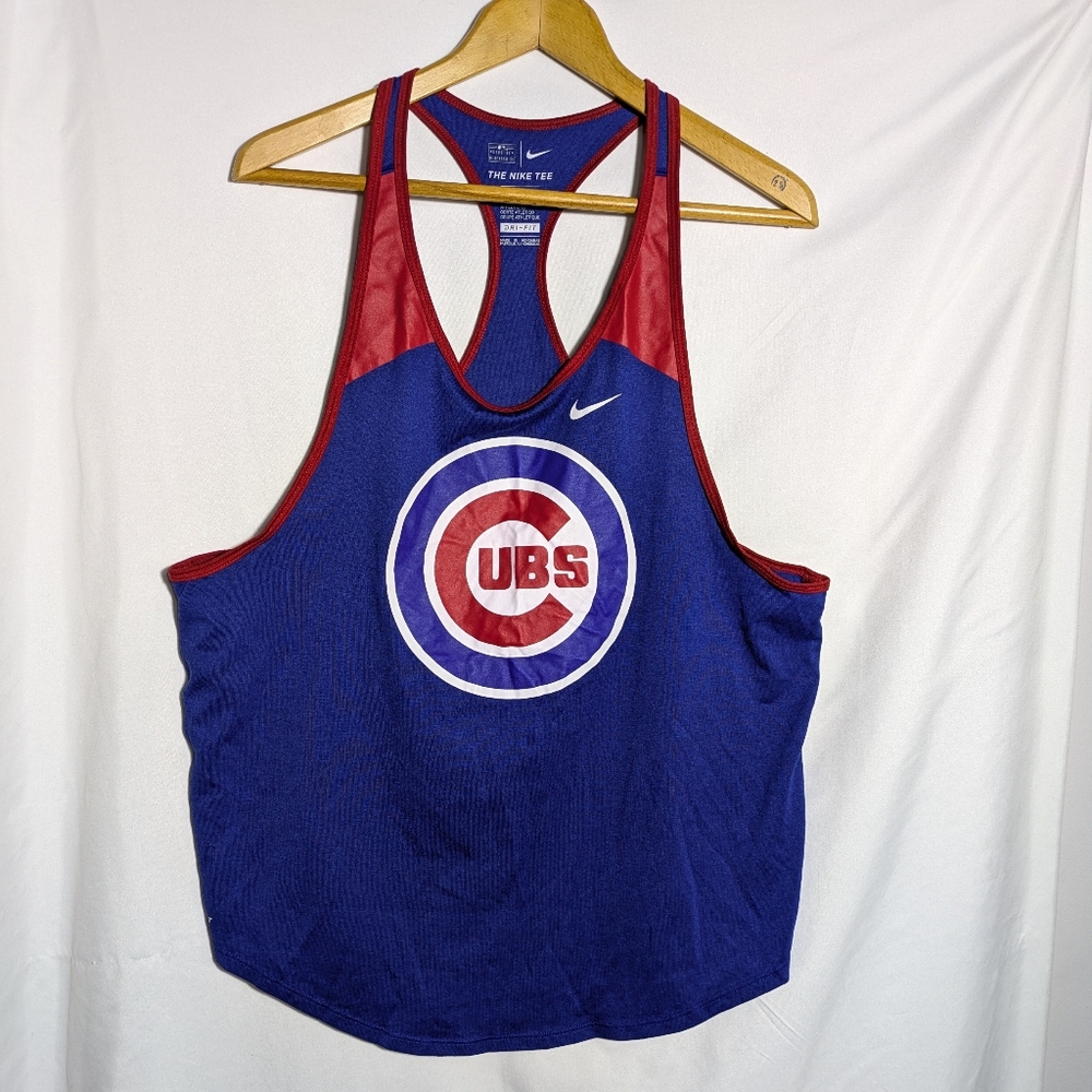 Men's Team Apparel‎ Chicago Cubs MLB Nike Dri-Fit tank top, Athletic, SummerSz L